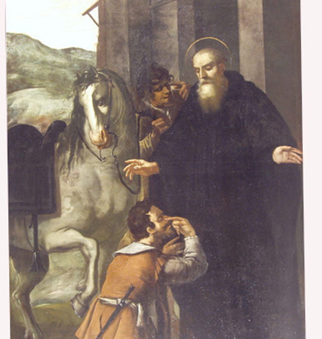 San Millán recupera el caballo robado (Monasterio de San Millán)