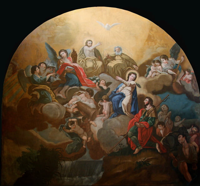 Gran luneto «Aparición de la Virgen a Santiago» (Navarrete)