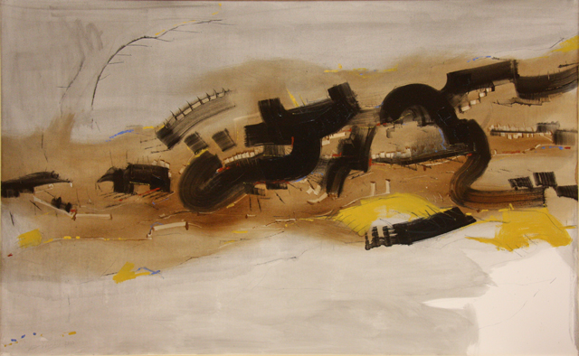 oleo-lienzo-Composición XIX-jose-luis-birigay- öleo sobre lienzo 100 x 160. Composición XIX Birigay