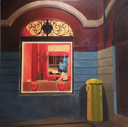 Obra basada en una fotografía realizada por el propio artista con la realización dirigida por José Luis Birigay